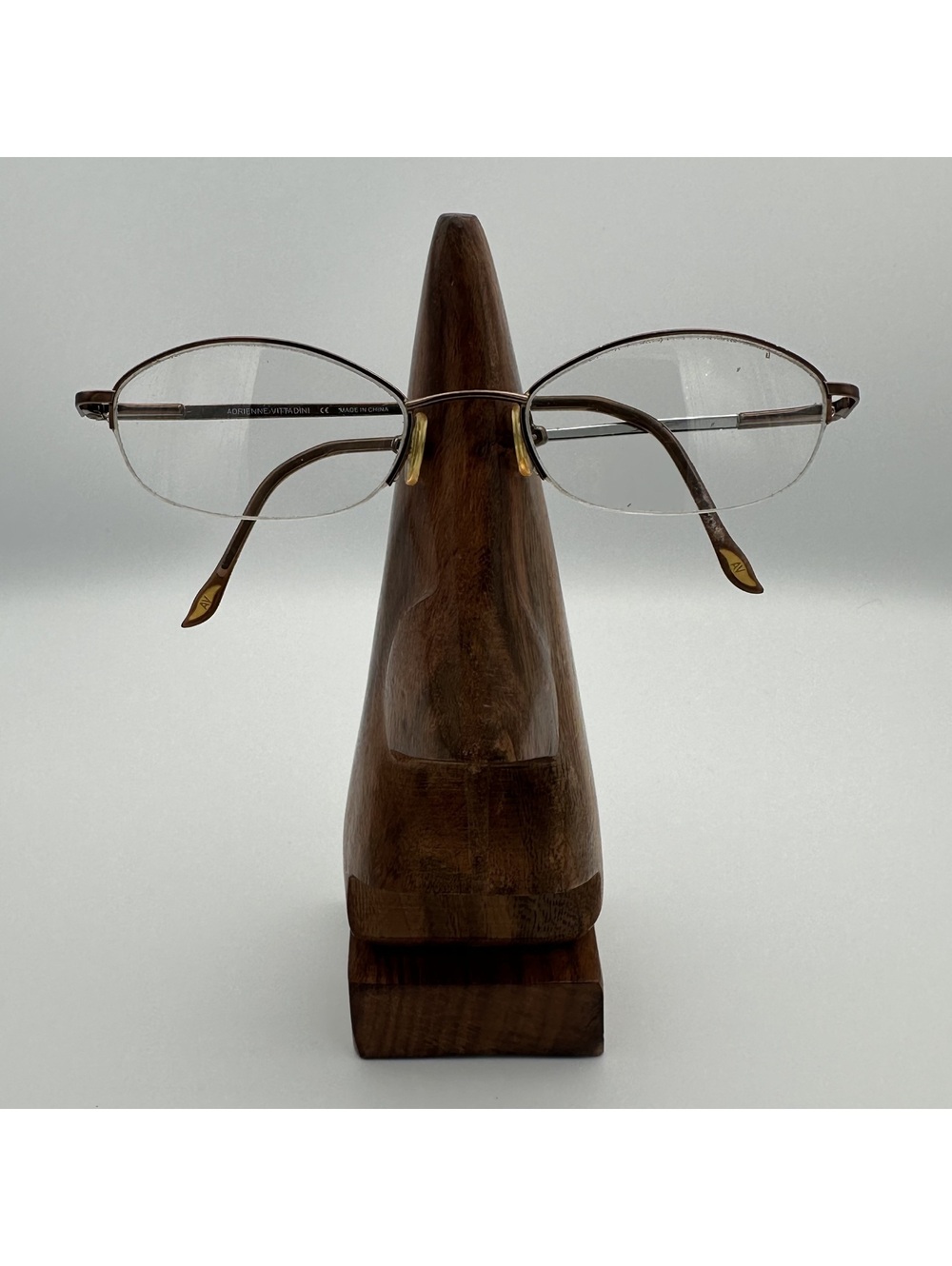 Adrienne Vittadini Women's Rimless Brown Oval Glasses Frames